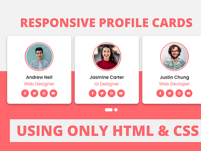 CSS Responsive Profile Cards with Slider by codinglabweb on Dribbble
