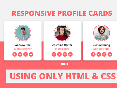 CSS Responsive Profile Cards with Slider