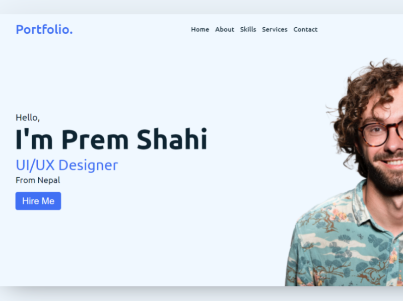Personal Portfolio Website (Free) by codinglabweb on Dribbble