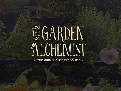 The Garden Alchemist alchemy brand identity folkart fraktur garden graphid design hand drawn illustration logo