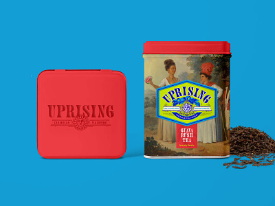 Uprising Caribbean Tea Company Packaging brand identity caribbean graphid design neon package design tea tin