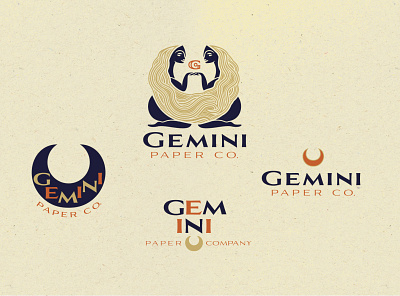 Gemini Paper Co Brand Identity brand identity branding gemini graphid design logo moon philadelphia sustainable twins wrapping paper zodiac