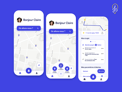 FeelSafe2 app design map ui ux