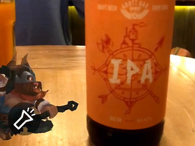 Viking and IPA animation augmented reality augmentedreality bar beer ipa mobile app viking