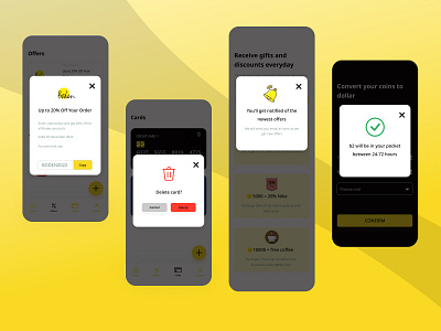 Modal design in mobile application app design modal overlay ui ux wallet