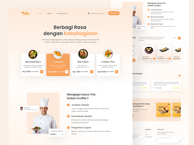 The Sultan Croffle - Restaurant Website beverage booking cooking croffle croissant delicious delivery eating fb food food landing page food web product design restaurant ui ux web