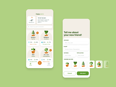 Happy Plant App - Concept