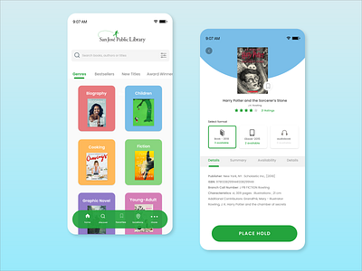 Library App Redesign library app mobile app mobile apps ui ux