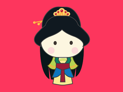 Chibi Mulan chibi disney illustration mulan princess