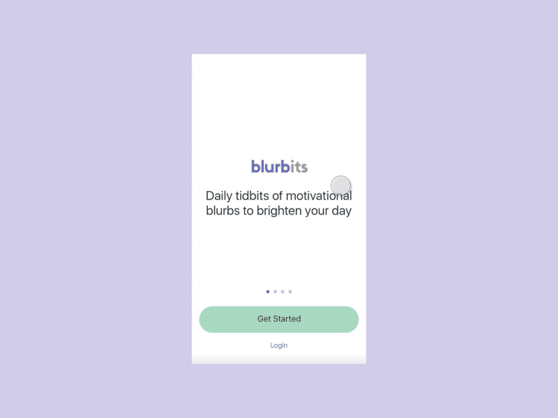 UI Mockup: Blurbits app mock up motivational prototype quotes ui design ux design