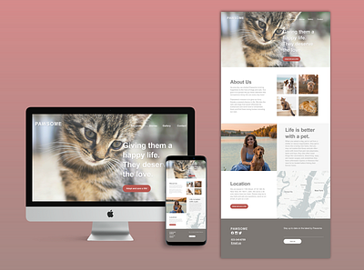 Daily UI #1 (Pet Page) design minimal ui web