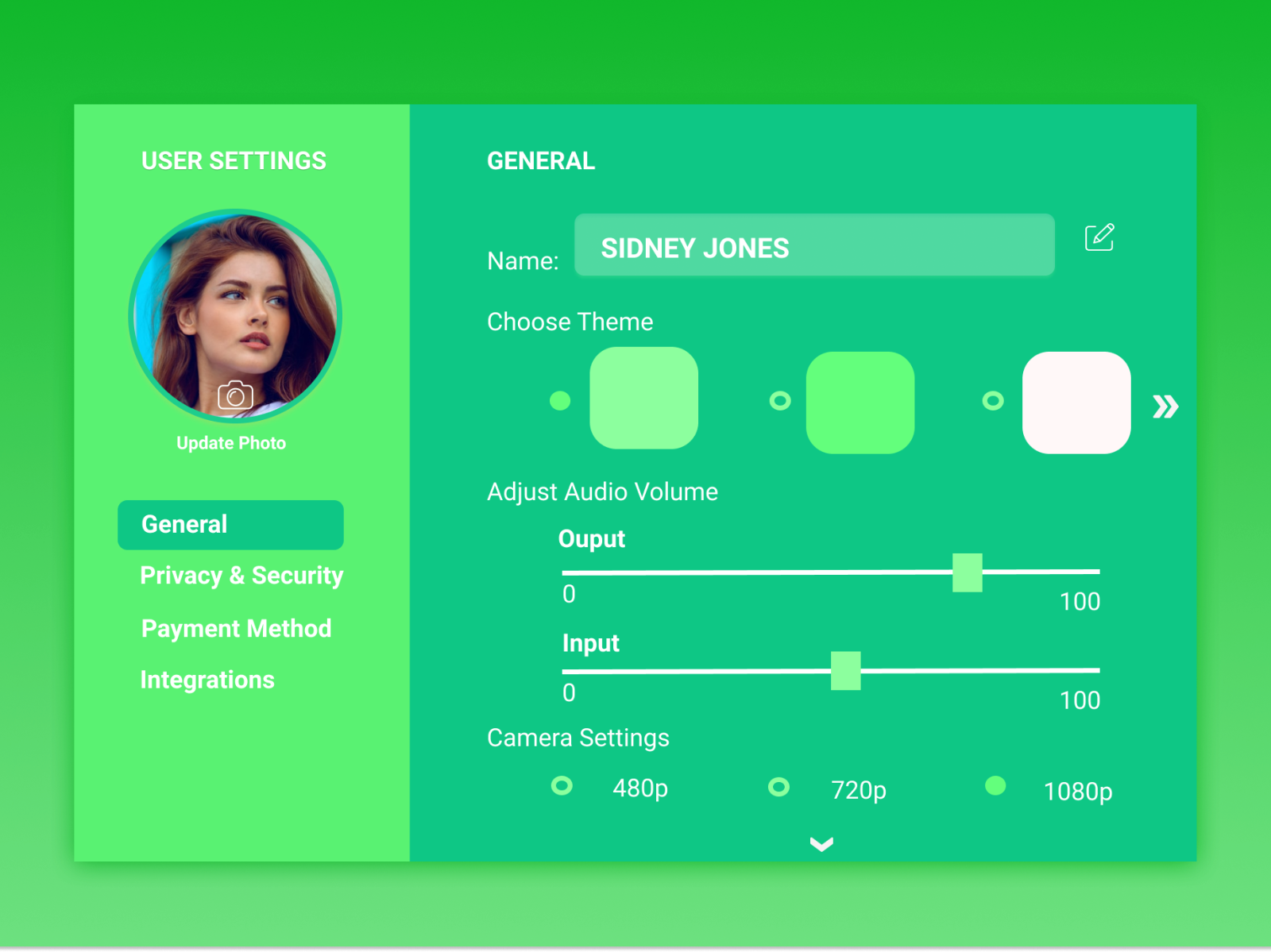 Daily UI #7 User Settings by Arg Oliva (Birdy) on Dribbble