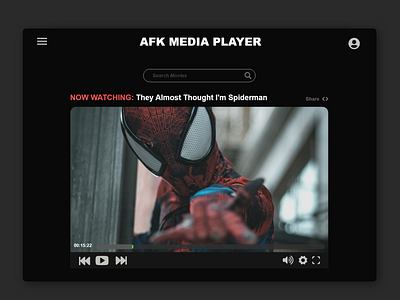 Daily UI #57 "Video Player" adobe xd app design minimal ui web