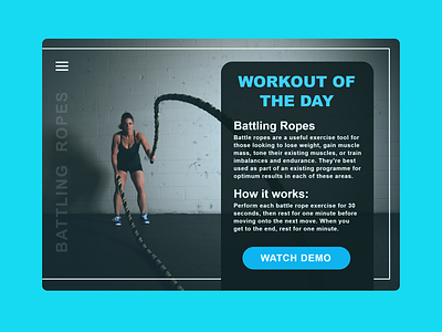 Daily UI #62 "Workout of the Day"