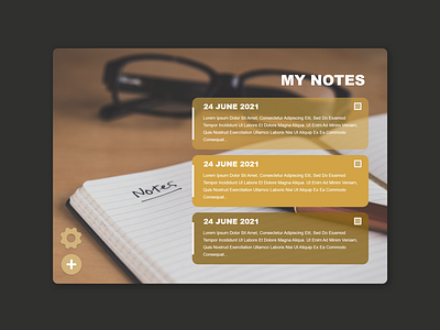 Daily UI #65 "Notes Widget"