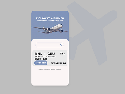 Daily UI #68 Flight Search adobe xd app design ui web