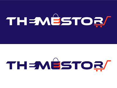THEMESTOR E Commerce logo branding clean design flat graphic design illustration illustrator logo typography website