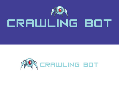 Crawling Bot art branding clean design icon illustration logo minimal typography vector