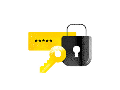 Security flat illustration keys lockup security security app simple texture vector