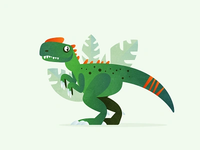 Monolophosaurus cretaceous dinosaur dinosaurus flat illustration jurassic jurassic park monolophosaurus paleontology simple texture vector