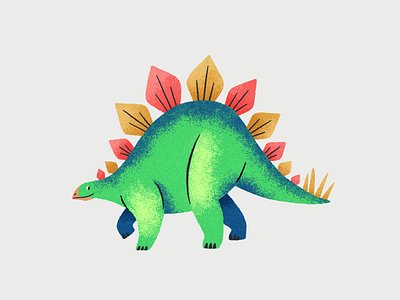 Stegosaurus character design dino dinosaur illustration jurassic kids illustration paleontology stegosaurus texture
