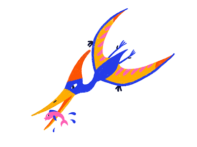 Pteranodon dinosaur hand drawn illustration jurassic prehistoric procreate pteranodon pterosaur simple texture