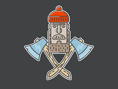 Lumberjack axe beard character illustration lumberjack lumbersexual vector woodcutter