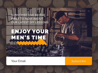Popup E-mail Subscription diy email flat design modal box modal window popup subscribe ui