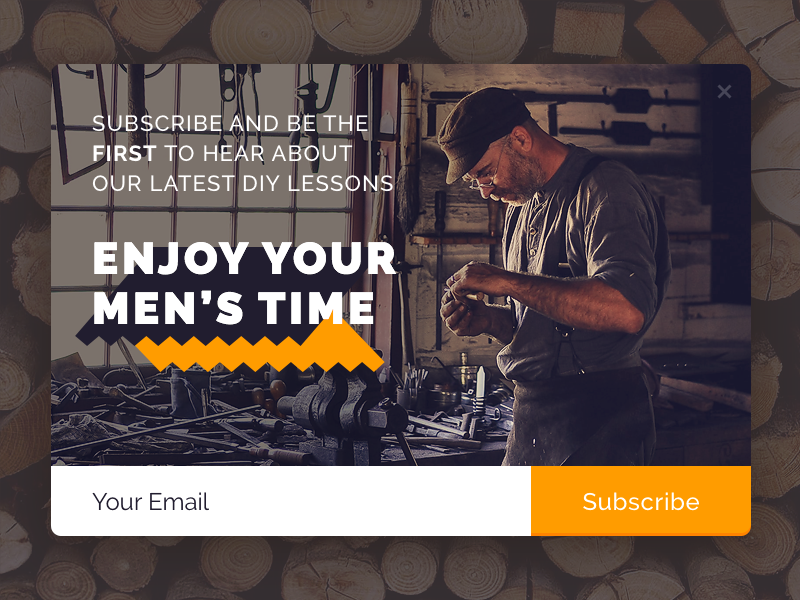 Popup E-mail Subscription email diy modal window modal box subscribe flat design ui popup