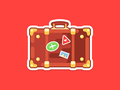 Suitecase sticker baggage flat luggage messengers sticker suitecase travel trip