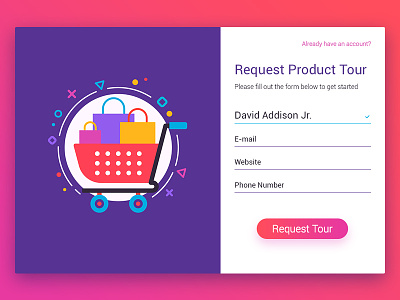 Request Product Tour - UI card