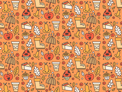 Cartoon autumn pattern