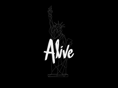 Mikey Wax T-Shirt Comp alive in new york city apparel graphic design mikey wax music new york statue of liberty t shirt