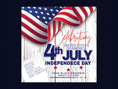 4th Of July Independence Day Flyer 4th of july america american american flag fourth of july independence independence day independence day flyer usa usa holidays usa independence day