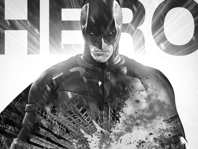 The Dark Knight Rises "HERO" Key Art batman overlays poster rebound the dark knight rises