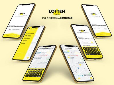 Loften Taxi app animation booking booking app flat icon logo minimal taxi app taxi booking taxidriver typography ui ux vector web
