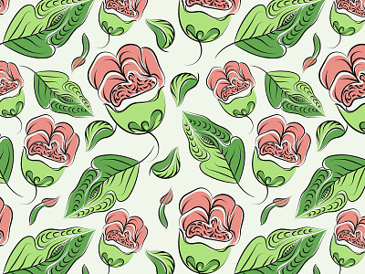 Minimal floral pattern fabric floral pattern textile