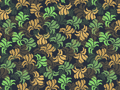 abstract floral leaf pattern