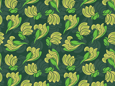 green floral pattern fabric floral leaf patter modern design pattern textile