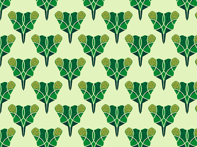 Green floral pattern abstract fabric floral floral art leaf patter modern design pattern textile