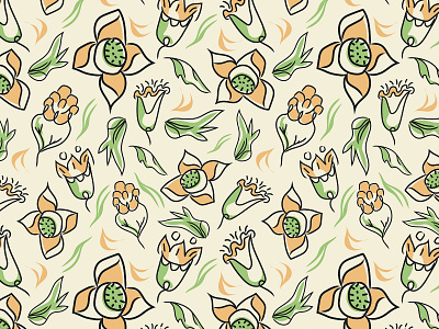 Modern floral pattern fabric floral floral art lineart modern design pattern textile