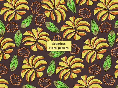 Seamless floral pattern. fabric floral floral art illustration modern design pattern textile