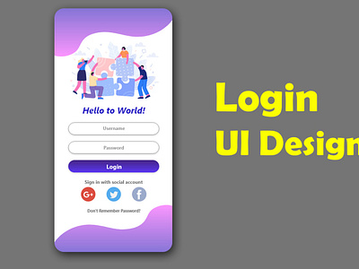 Xd Android Login Ui Design Tutorial | Adobe Xd to Android Studio by Mohsen  Jamali on Dribbble