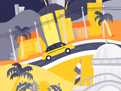 Taxi! design flat illustration minimal vector