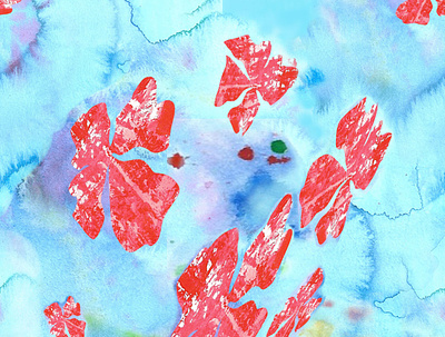 abstract flower print abstract art hand drawn illustraion illustration pattern pattern design print design watercolor