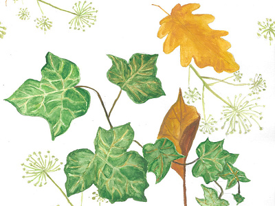 Autumn textile  print