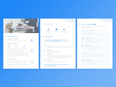 Employee Health Checkup Guide gui ui ux