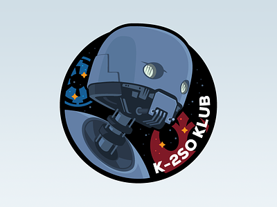 K-2SO KLUB Patch droid graphic illustrator imperial lucasfilm patch rebel robot star wars k-2so