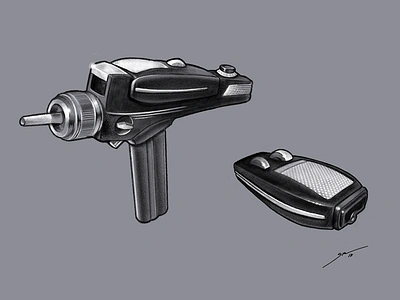 Star Trek TOS: Type 2 Phaser ipad linea pencil scifi sketch star trek