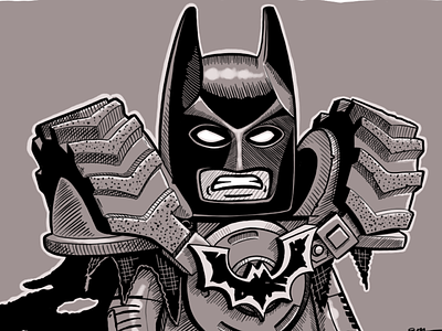 Inktober Day 20: Tread batman comics inktober lego linea linea sketch monochrome movies toys
